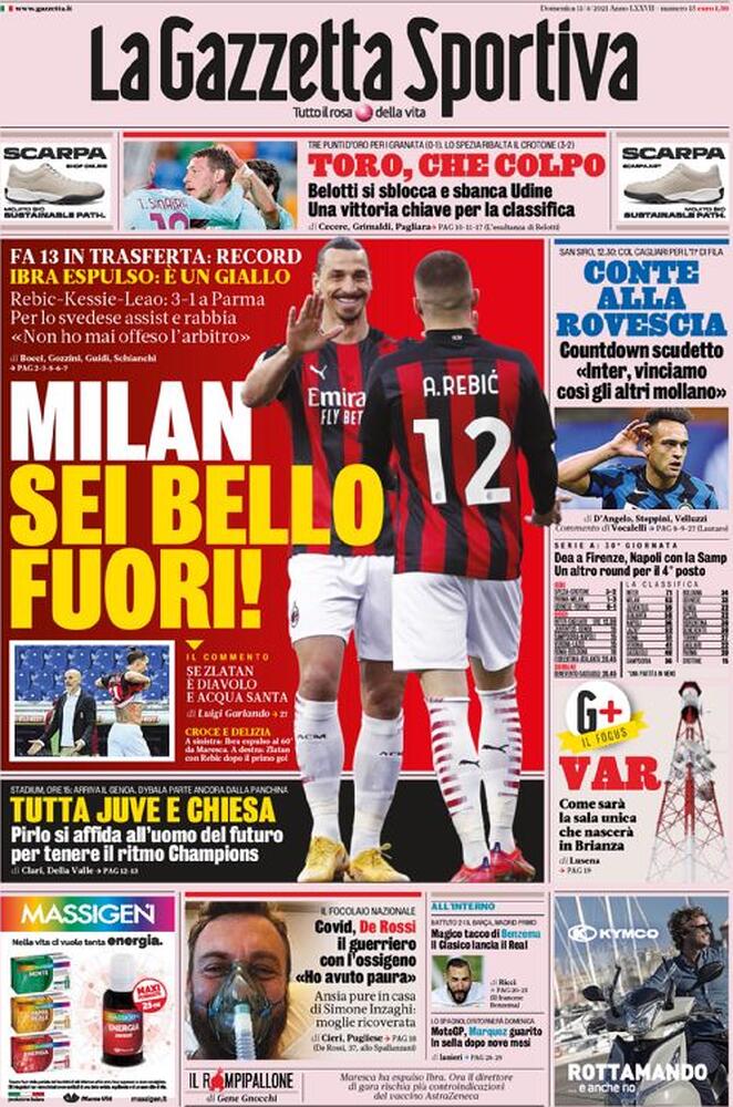 Rassegna stampa Juve: prime pagine quotidiani sportivi - 11 aprile 2021 44 gazzetta 2