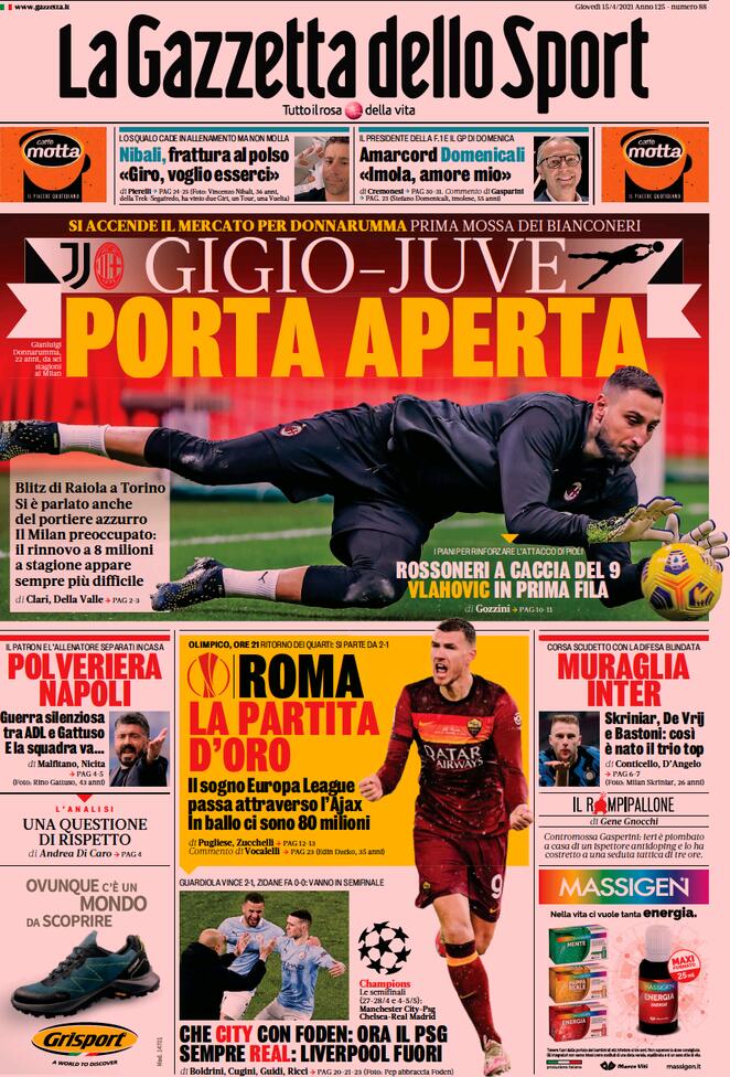 Rassegna stampa Juve: prime pagine quotidiani sportivi - 15 aprile 2021 43 gds 4