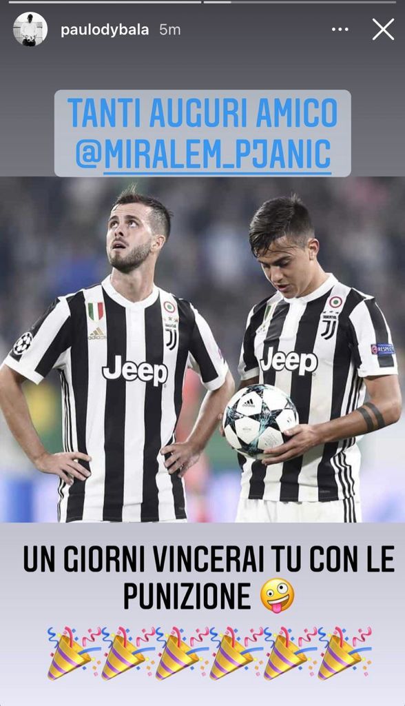 Dybala scrive a Pjanic: «Un giorno vincerai tu con le punizioni!» - FOTO 39 pjanic dybala