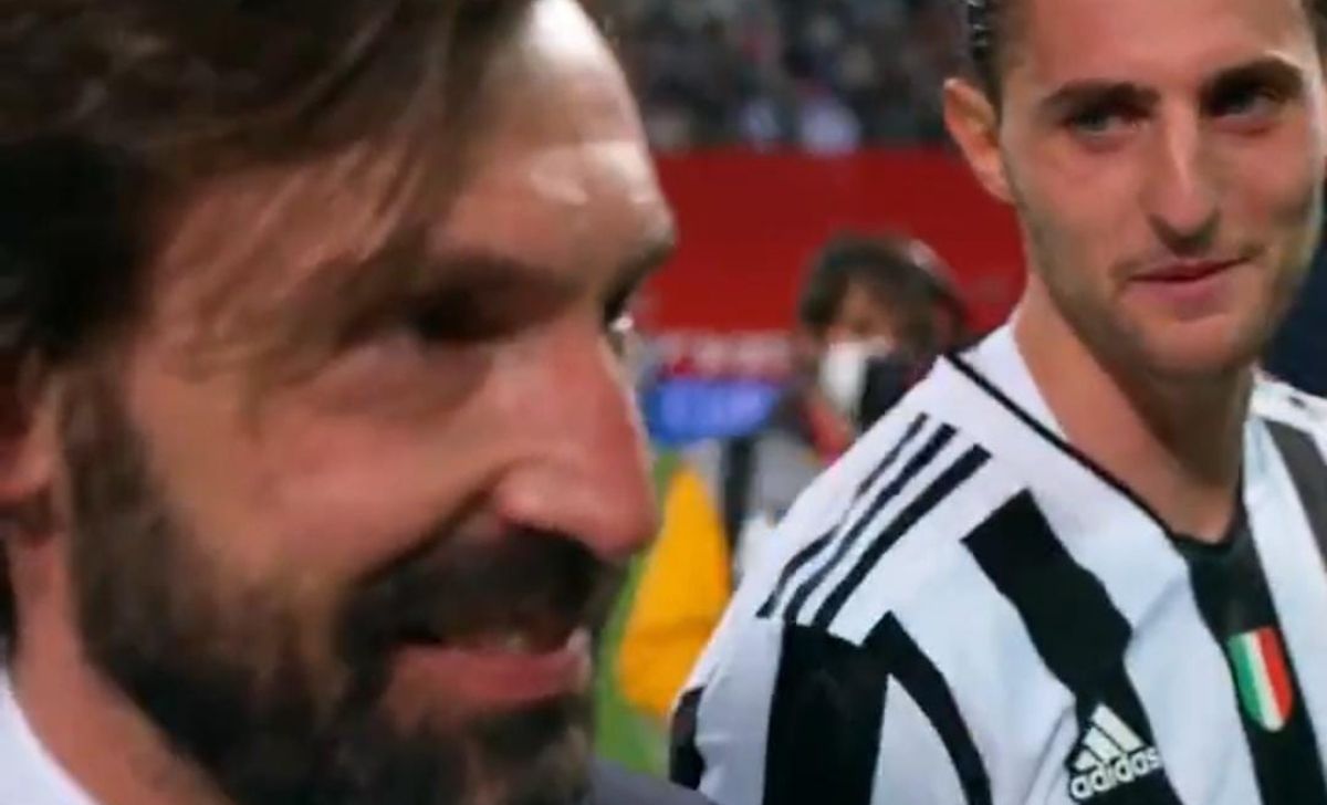 Pirlo commosso: il siparietto dopo Atalanta Juve - VIDEO 36 Pirlo Rabiot