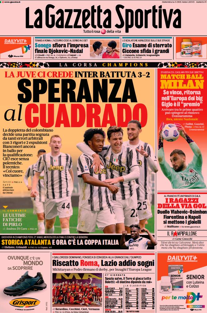 Rassegna stampa Juve: prime pagine quotidiani sportivi - 16 maggio 2021 45 WhatsApp Image 2021 05 16 at 07.40.55