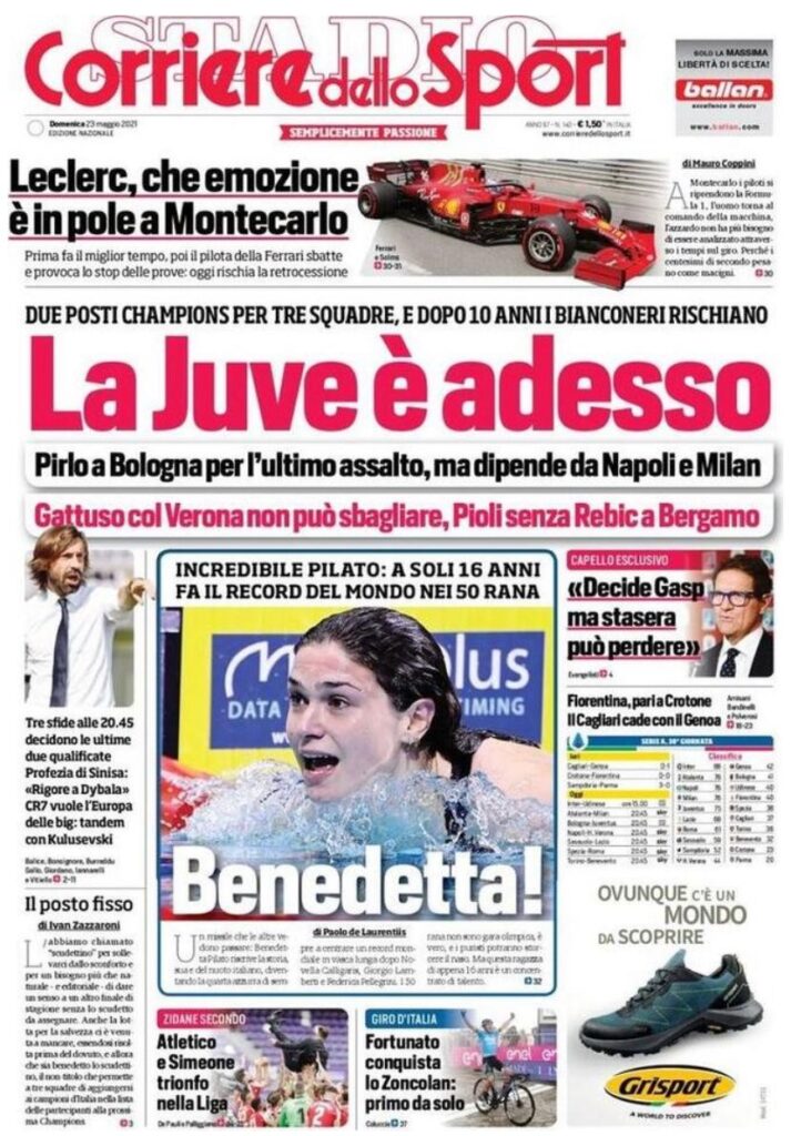 Rassegna stampa Juve: prime pagine quotidiani sportivi - 23 maggio 2021 44 WhatsApp Image 2021 05 23 at 07.33.03