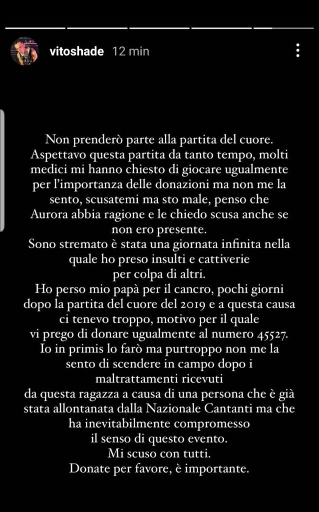Shade sul caso Aurora Leone: «Sto male, non giocherà la Partita del Cuore» 37 WhatsApp Image 2021 05 25 at 20.28.05 e1621968574195