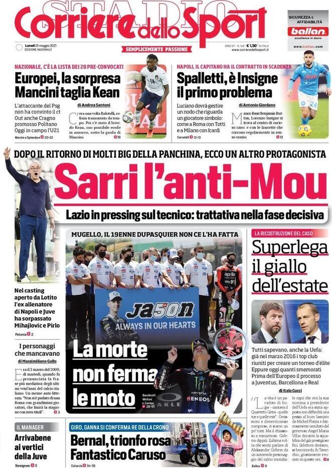 Rassegna stampa Juve: prime pagine quotidiani sportivi - 31 maggio 2021 45 corriere 8