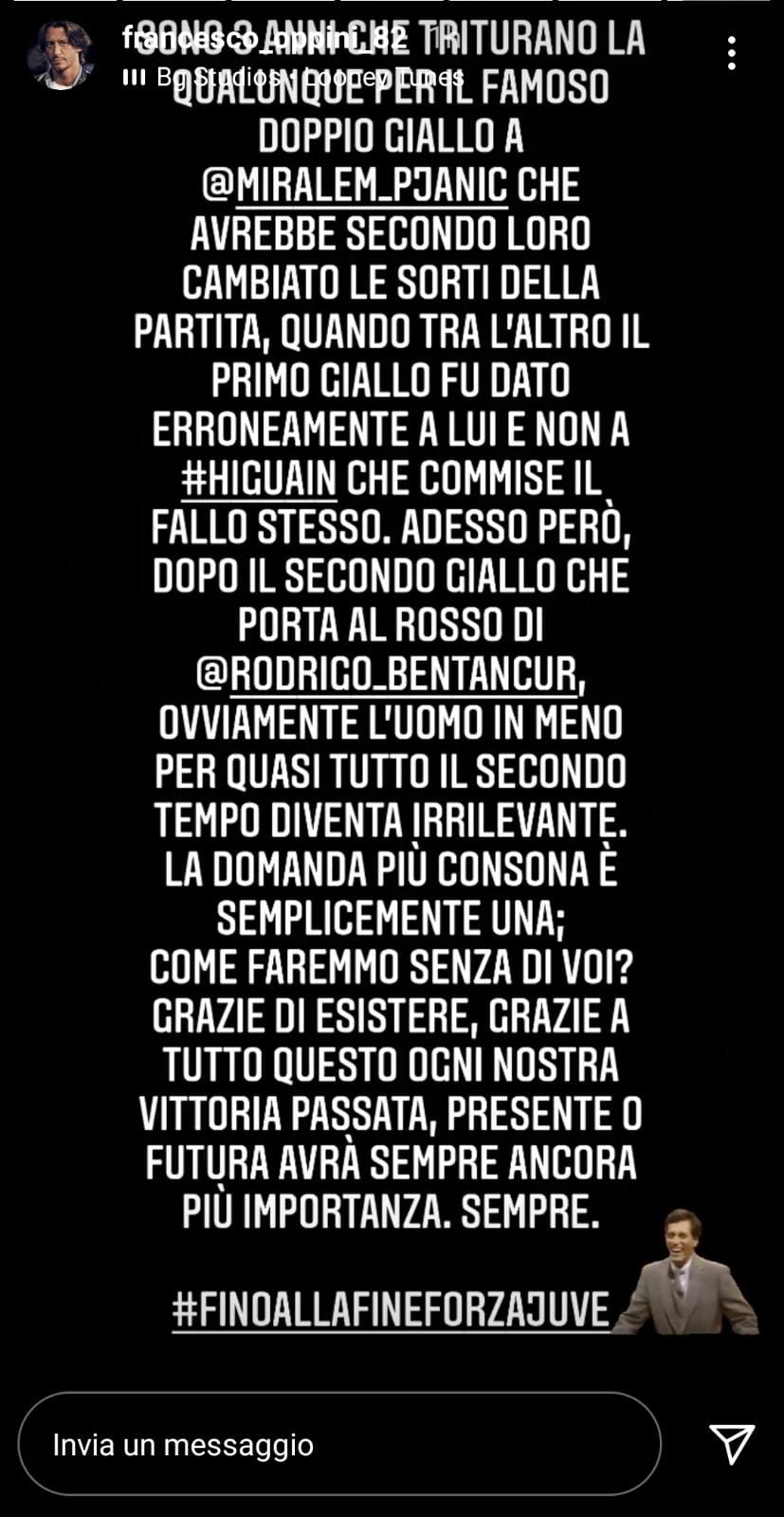 Francesco Oppini: «Il rosso a Bentancur non è rilevante? Ma se con Pjanic...» 39 francesco oppini