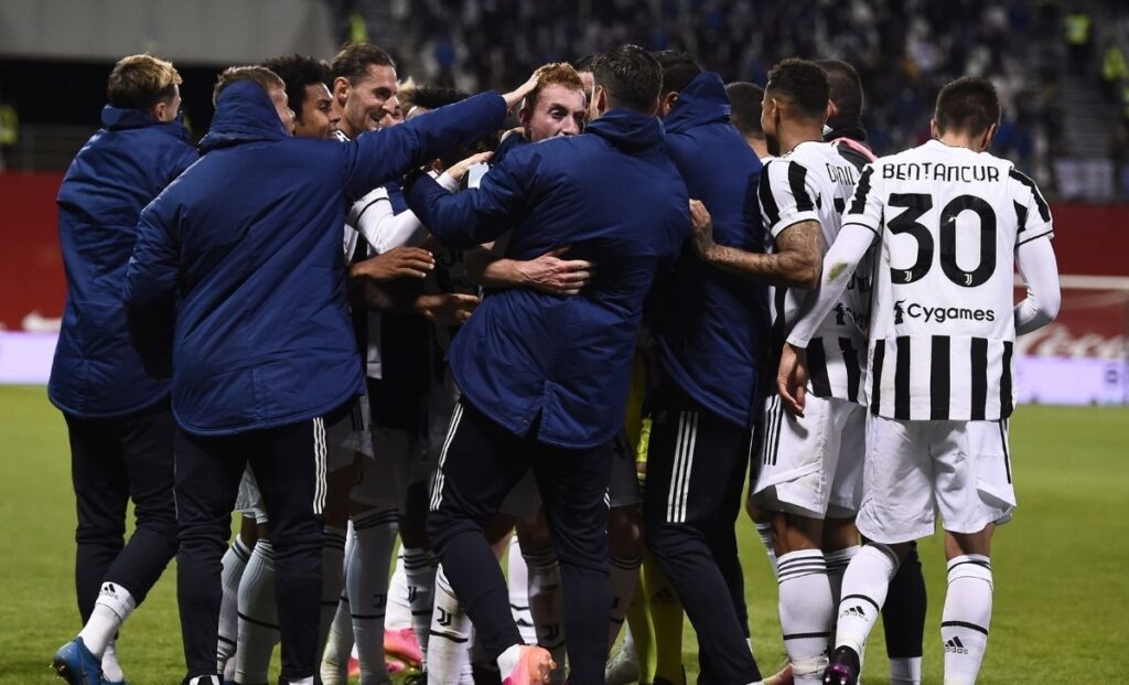 Juve coppa italia esultanza