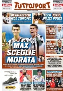 Rassegna stampa Juve: prime pagine quotidiani sportivi - 29 maggio 2021 43 tuttosport 12
