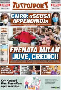 Rassegna stampa Juve: prime pagine quotidiani sportivi - 17 maggio 2021 43 tuttosport 3