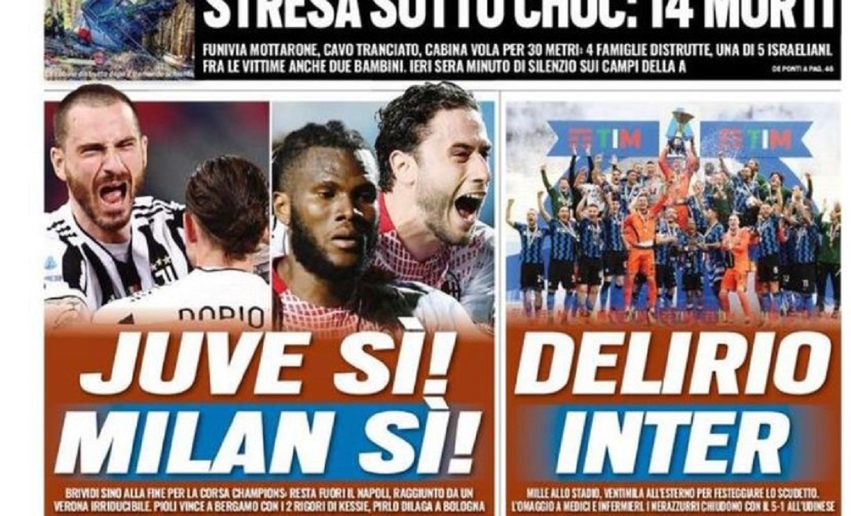 Rassegna stampa Juve: prime pagine quotidiani sportivi - 24 maggio 2021 42 tuttosport 8