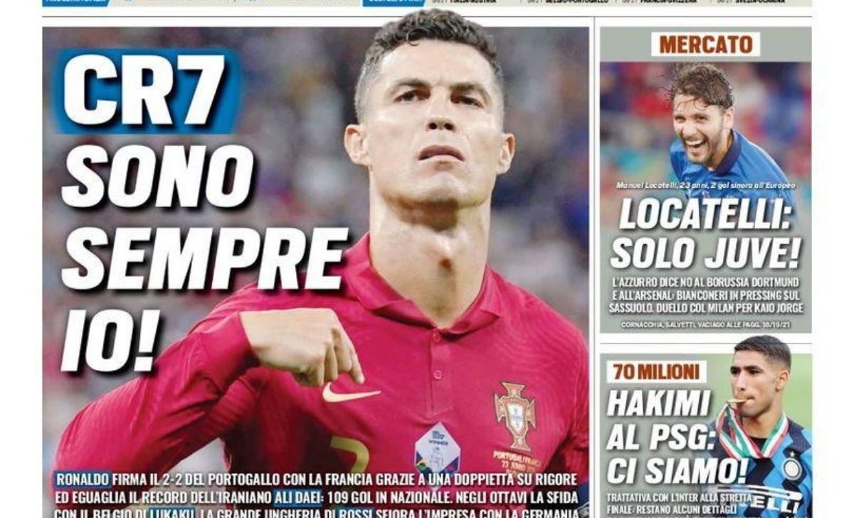 Rassegna stampa Juve: prime pagine quotidiani sportivi - 24 giugno 2021 42 Progetto senza titolo 2021 06 24T072951.666