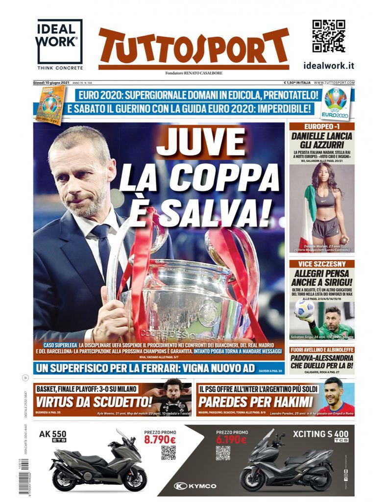 Rassegna stampa Juve: prime pagine quotidiani sportivi - 10 giugno 2021 44 WhatsApp Image 2021 06 10 at 00.51.49