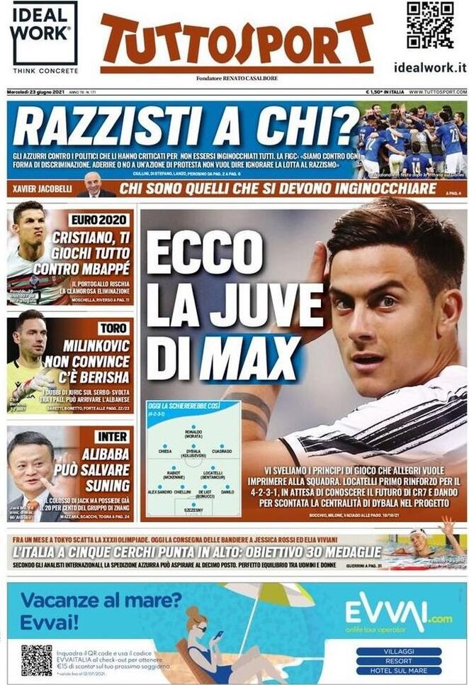 Rassegna stampa Juve: prime pagine quotidiani sportivi - 23 giugno 2021 43 WhatsApp Image 2021 06 23 at 07.24.41