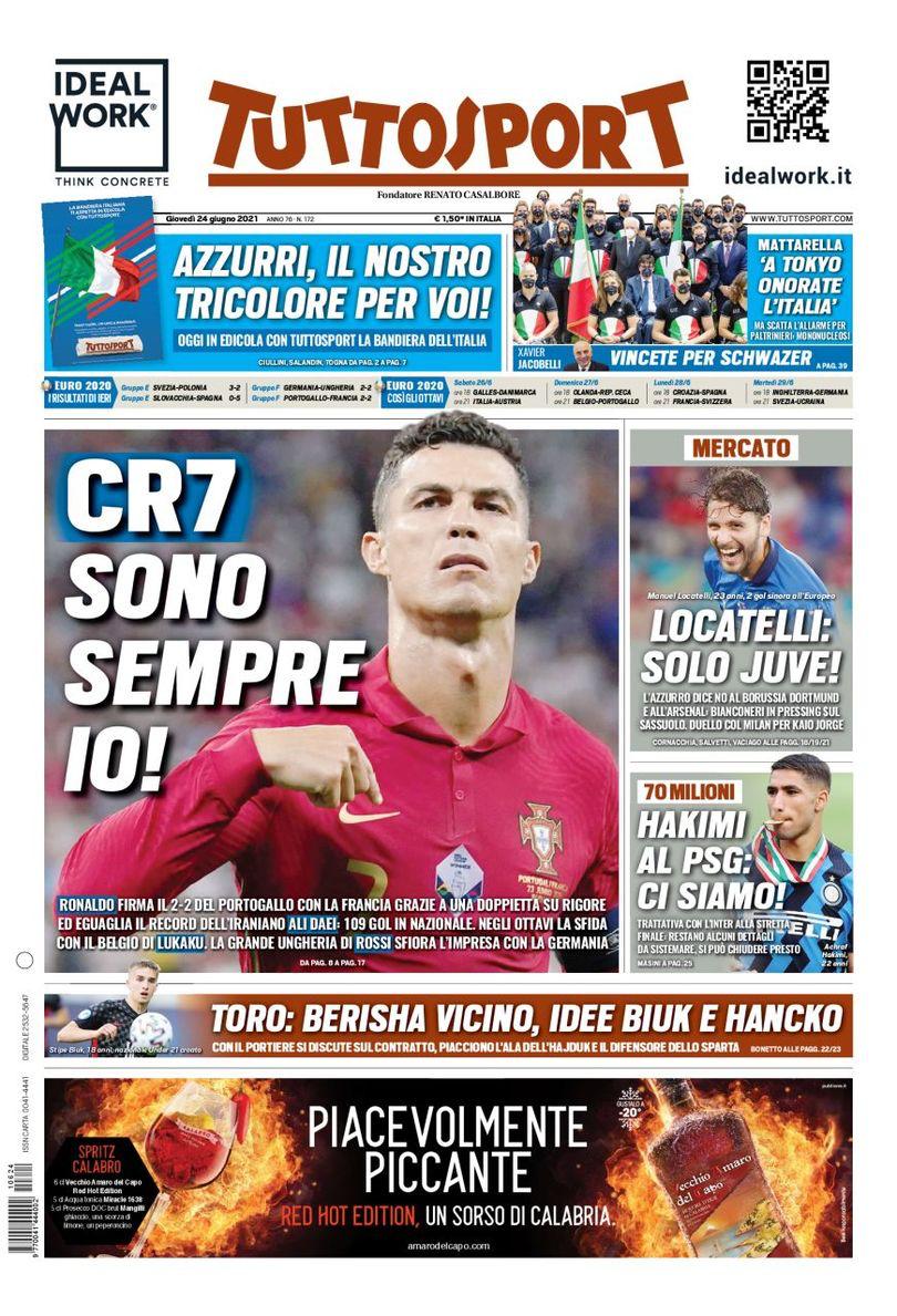 Rassegna stampa Juve: prime pagine quotidiani sportivi - 24 giugno 2021 45 WhatsApp Image 2021 06 24 at 07.25.14 1