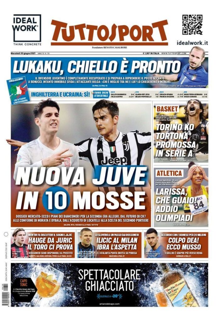 Rassegna stampa Juve: prime pagine quotidiani sportivi - 30 giugno 2021 43 WhatsApp Image 2021 06 30 at 07.56.58