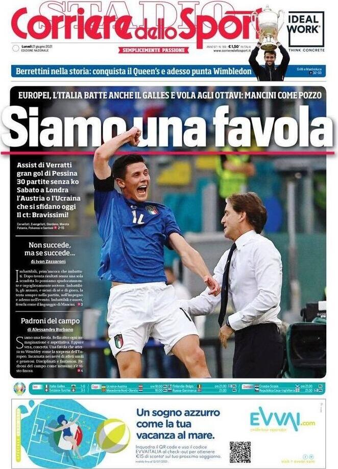 Rassegna stampa Juve: prime pagine quotidiani sportivi - 21 giugno 2021 45 corriere 6