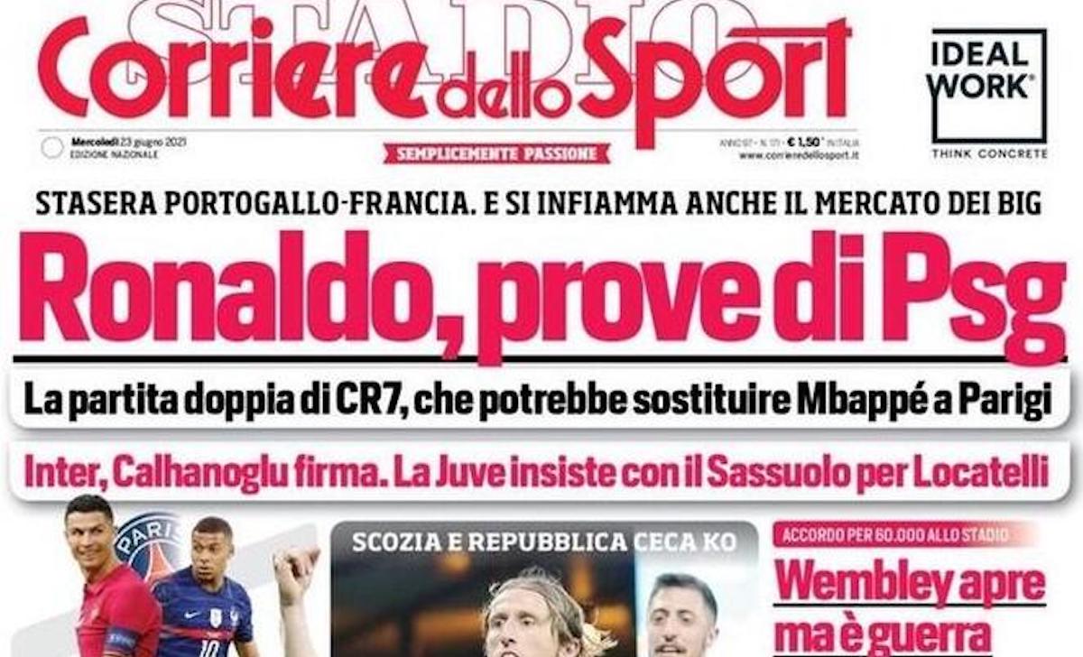 Rassegna stampa Juve: prime pagine quotidiani sportivi - 23 giugno 2021 42 corriere dello sport 2