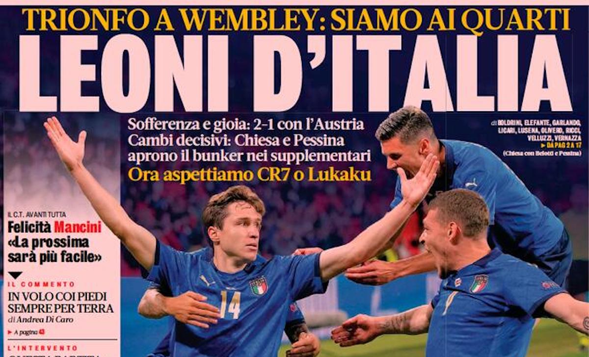 Rassegna stampa Juve: prime pagine quotidiani sportivi - 27 giugno 2021 42 gazzetta dello sport 1