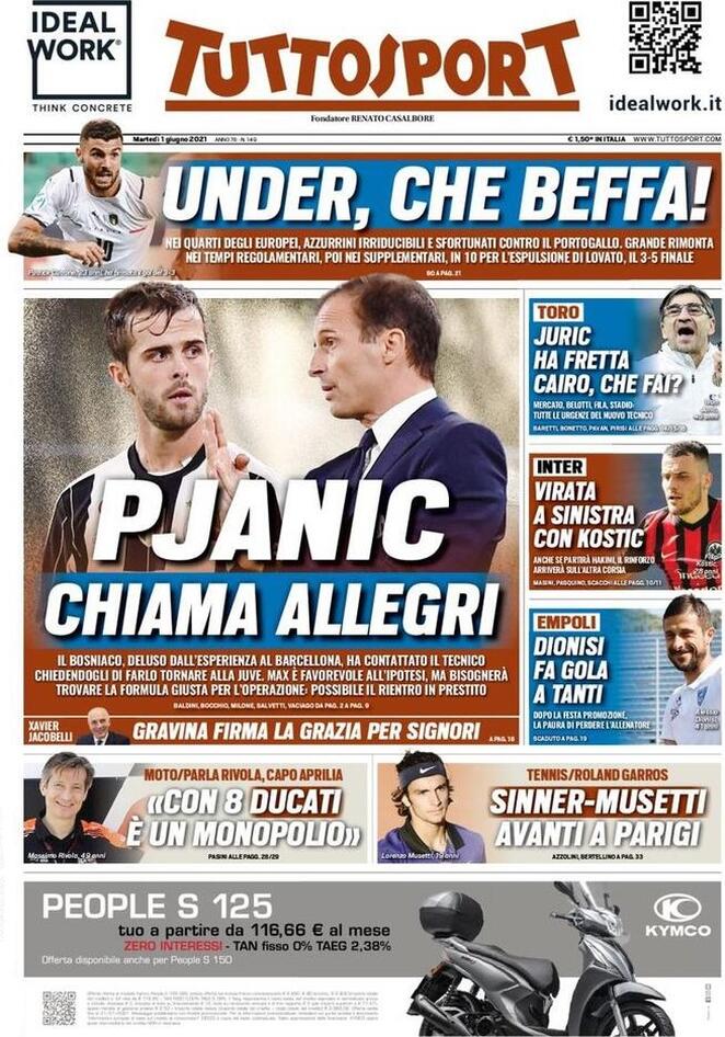 Rassegna stampa Juve: prime pagine quotidiani sportivi - 1 giugno 2021 43 ts