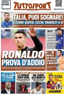 Rassegna stampa Juve: prime pagine quotidiani sportivi - 5 giugno 2021 43 tuttosport 1