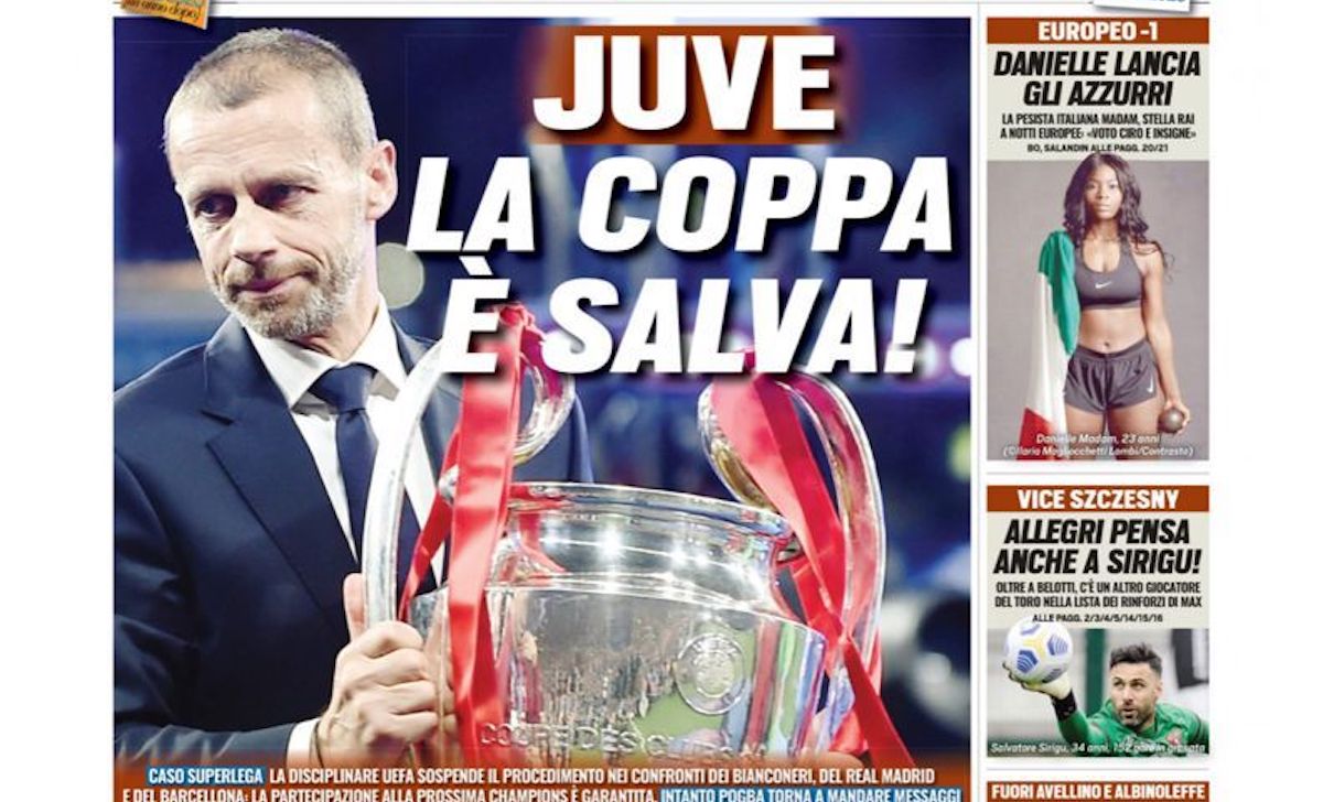 Rassegna stampa Juve: prime pagine quotidiani sportivi - 10 giugno 2021 42 tuttosport 6
