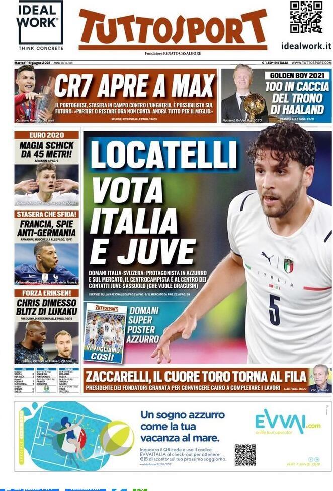 Rassegna stampa Juve: prime pagine quotidiani sportivi - 15 giugno 2021 43 tuttosport 6