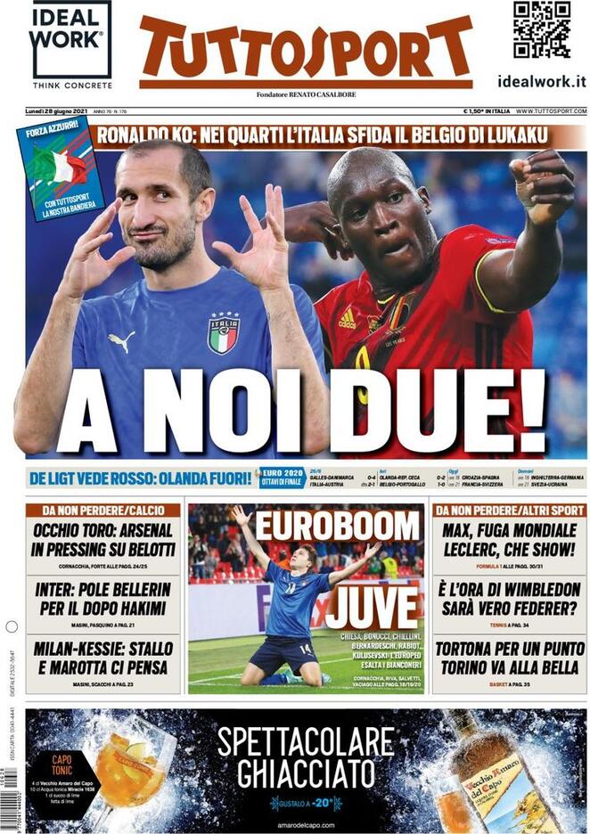 Rassegna stampa Juve: prime pagine quotidiani sportivi - 28 giugno 2021 43 tuttosport 9