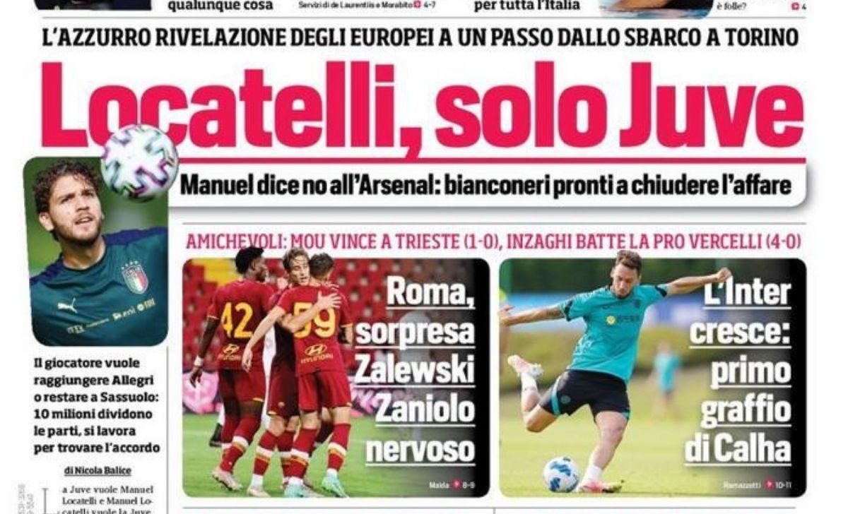 Rassegna stampa Juve: prime pagine quotidiani sportivi - 22 luglio 2021 42 Progetto senza titolo 2021 07 22T074543.615