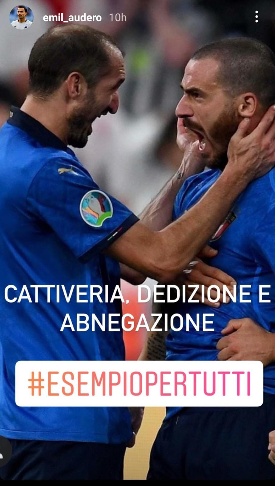 Audero ringrazia Bonucci e Chiellini: «Un esempio per tutti» – FOTO 39 WhatsApp Image 2021 07 12 at 14.53.14