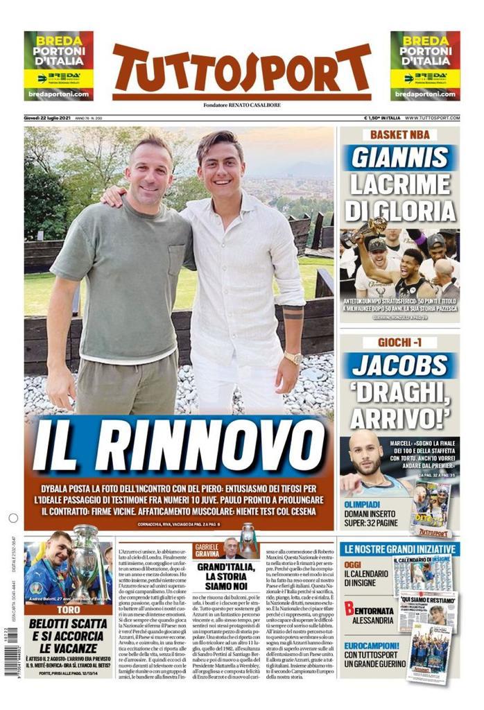 Rassegna stampa Juve: prime pagine quotidiani sportivi - 22 luglio 2021 45 WhatsApp Image 2021 07 22 at 07.05.18