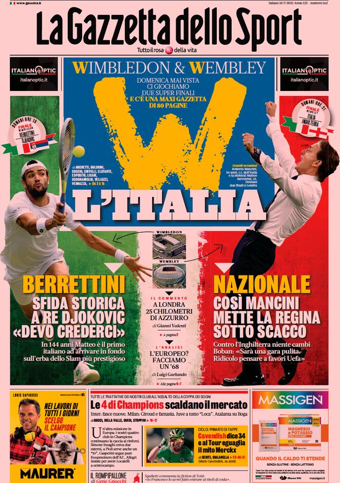 Rassegna stampa Juve: prime pagine quotidiani sportivi - 10 luglio 2021 44 gazzetta 2