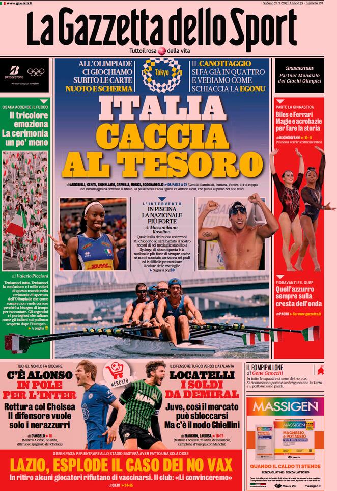 Rassegna stampa Juve: prime pagine quotidiani sportivi - 24 luglio 2021 44 gazzetta 3