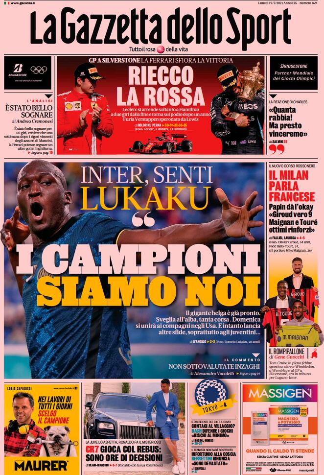 Rassegna stampa Juve: prime pagine quotidiani sportivi - 19 luglio 2021 44 la gazzetta dello sport 2021 07 19 60f4fd730d6d0