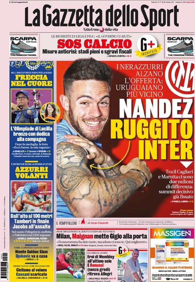 Rassegna stampa Juve: prime pagine quotidiani sportivi - 31 luglio 2021 44 la gazzetta dello sport 2021 07 31 6104847e5b2a8