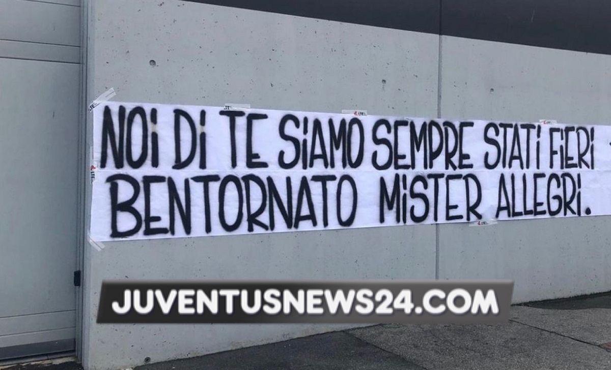 Striscione tifosi Juve: «Di te siamo sempre stati fieri. Bentornato Allegri» - FOTO 36 striscione allegri