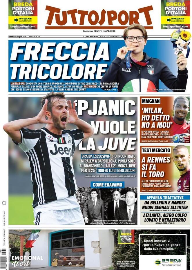 Rassegna stampa Juve: prime pagine quotidiani sportivi - 31 luglio 2021 43 tuttosport 2021 07 31 610476e0d1adc