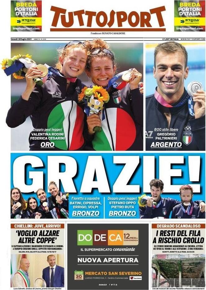Rassegna stampa Juve: prime pagine quotidiani sportivi - 30 luglio 2021 43 tuttosport 4