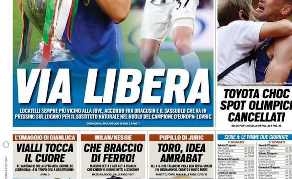 Rassegna stampa Juve: prime pagine quotidiani sportivi - 20 luglio 2021 42 tuttosport 8