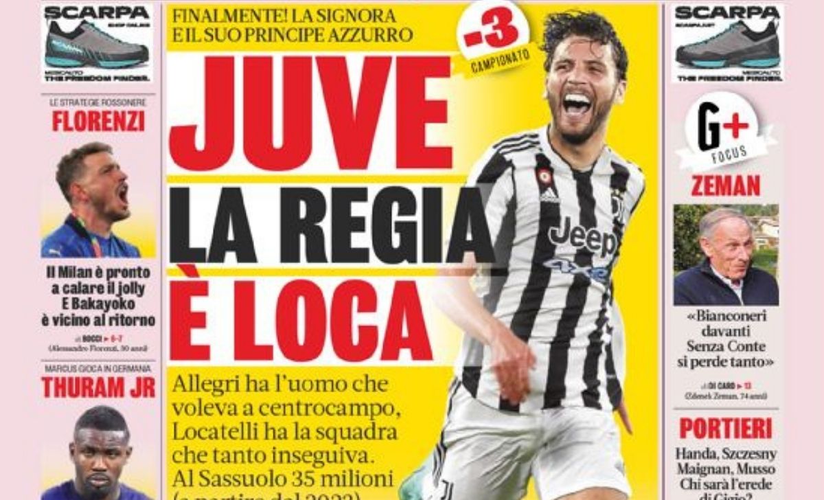 Rassegna stampa Juve: prime pagine quotidiani sportivi - 18 agosto 2021 42 Gazzetta 18 agosto