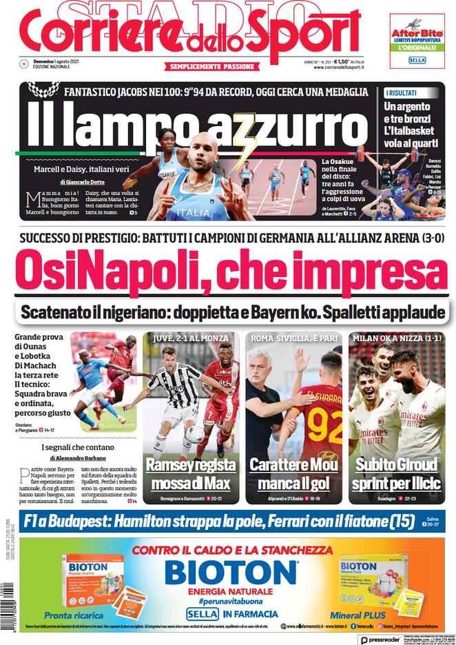 Rassegna stampa Juve: prime pagine quotidiani sportivi - 1 agosto 2021 45 IMG 20210801 WA0002