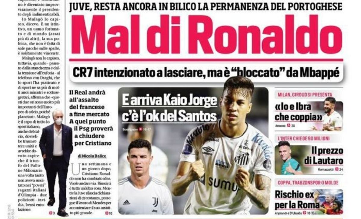 Rassegna stampa Juve: prime pagine quotidiani sportivi - 3 agosto 2021 42 Progetto senza titolo 2021 08 03T070336.062