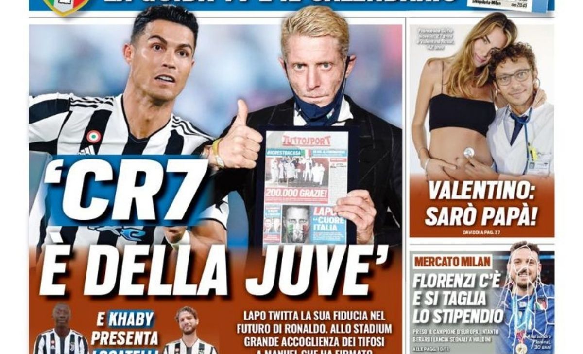 Rassegna stampa Juve: prime pagine quotidiani sportivi - 19 agosto 2021 42 Progetto senza titolo 2021 08 19T072833.460