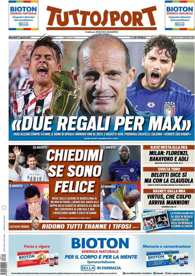Rassegna stampa Juve: prime pagine quotidiani sportivi - 11 agosto 2021 43 WhatsApp Image 2021 08 11 at 07.25.33