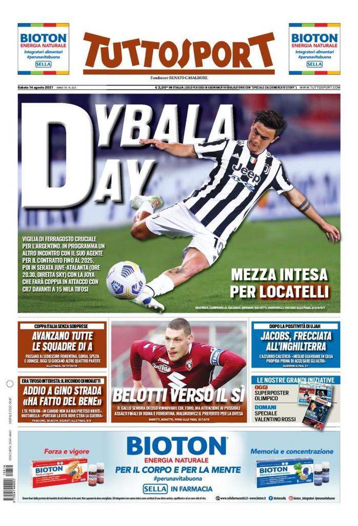 Rassegna stampa Juve: prime pagine quotidiani sportivi - 14 agosto 2021 43 WhatsApp Image 2021 08 14 at 07.21.28