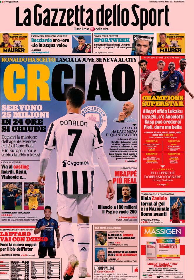 Rassegna stampa Juve: prime pagine quotidiani sportivi - 27 agosto 2021 48 WhatsApp Image 2021 08 27 at 07.50.15 3