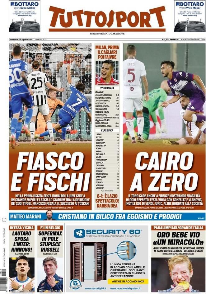 Rassegna stampa Juve: prime pagine quotidiani sportivi - 29 agosto 2021 43 WhatsApp Image 2021 08 29 at 07.31.05