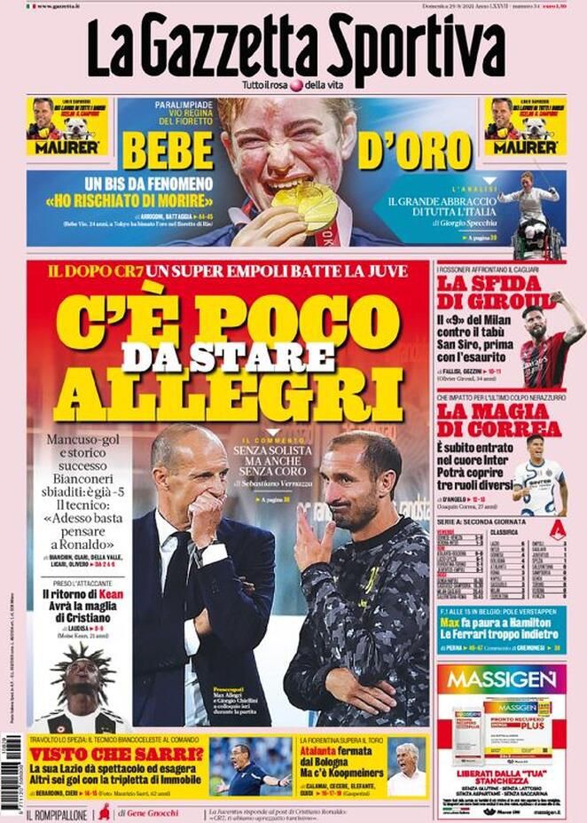 Rassegna stampa Juve: prime pagine quotidiani sportivi - 29 agosto 2021 44 WhatsApp Image 2021 08 29 at 07.31.06