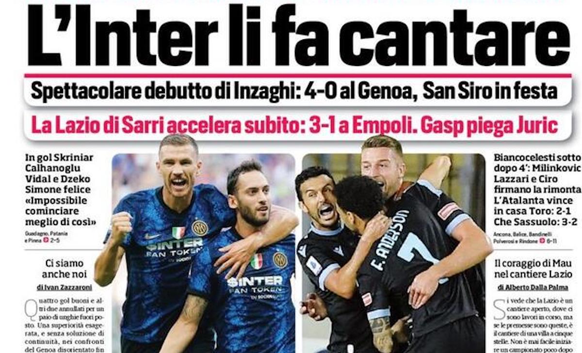 Rassegna stampa Juve: prime pagine quotidiani sportivi - 22 agosto 2021 42 corriere dello sport 2