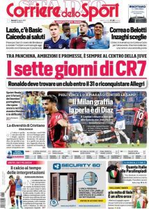 Rassegna stampa Juve: prime pagine quotidiani sportivi - 24 agosto 2021 45 corriere dello sport 2021 08 24 61241d0b6db0c