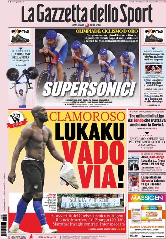 Rassegna stampa Juve: prime pagine quotidiani sportivi - 5 agosto 2021 43 la gazzetta dello sport 2021 08 05 610b1bfe72441