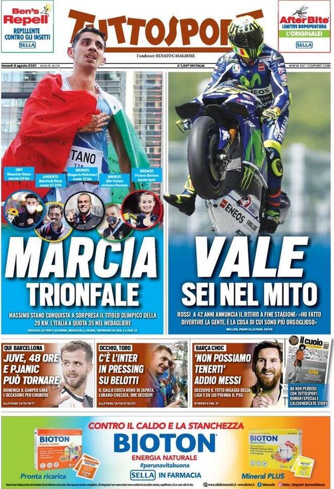 Rassegna stampa Juve: prime pagine quotidiani sportivi - 6 agosto 2021 43 tuttosport 1